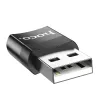 HOCO UA17 USB-A/USB-C OTG Adapter fekete - 1. kép