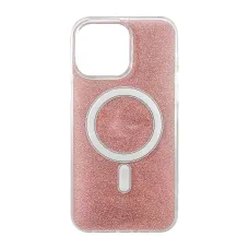 iPhone 14 Pro MagSafe-kompatibilis glitter tok rózsaszín Alphajack