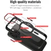 iPhone 14 Plus MagSafe-kompatibilis átlátszó tok fekete kerettel + piros kerettel a kamerák körül Alphajack - 4. kép