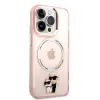 iPhone 14 Pro Karl Lagerfeld IML Karl és Choupette NFT MagSafe kompatibilis tok rózsaszín (KLHMP14LHNKCIP) - 2. kép