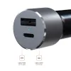 Satechi 72W 1x USB-A, 1x USB Type-C PD autós szivargyújtós töltő asztroszürke (ST-TCPDCCM) - 0. kép