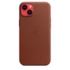 iPhone 14 Plus bőrtok umbra (MPPD3ZM/A) Apple gyári MagSafe-rögzítésű - 1. kép