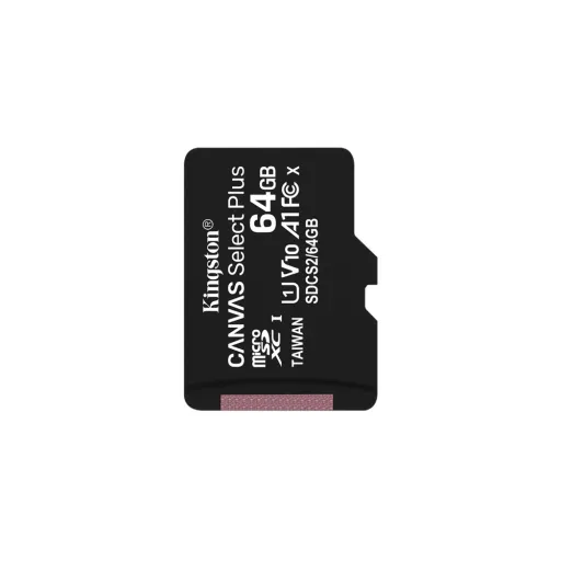 KINGSTON Memóriakártya MicroSDXC 64GB Canvas Select Plus 100R A1 C10 Adapter nélkül