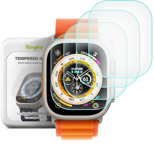 Apple Watch Ultra (49mm) Ringke ID FC kijelzővédő üvegfólia 4db Apple Watch Ultra (49mm) Ringke ID FC kijelzővédő üvegfólia 4db