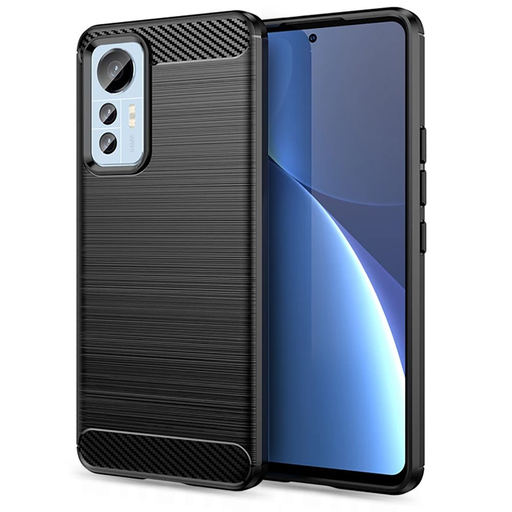 Xiaomi 12 Lite Tech-Protect carbon mintájú TPU tok fekete Xiaomi 12 Lite Tech-Protect carbon mintájú TPU tok fekete