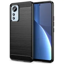 Xiaomi 12 Lite Tech-Protect carbon mintájú TPU tok fekete