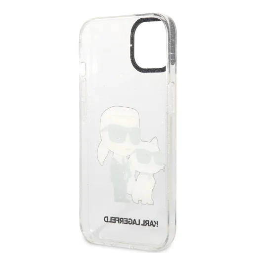 iPhone 13 Karl Lagerfeld KLHCP13MHNKCTGT IML Glitter Karl and Choupette NFT tok átlátszó