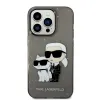 iPhone 14 Pro Karl Lagerfeld KLHCP14LHNKCTGK IML Glitter Karl and Choupette NFT tok fekete - 1. kép