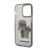 iPhone 14 Pro Karl Lagerfeld KLHCP14LHNKCTGK IML Glitter Karl and Choupette NFT tok fekete - 4. kép