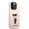 iPhone 14 Pro Max Karl Lagerfeld KLHCP14XSNIKBCP Liquid Silicone Ikonik NFT tok rózsaszín - 4. kép