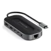 Satechi USB-4 többportos adapter, HUB elosztó W2.5G Ethernet (1xHDMI2.1, 1xUSB-A, 2x USB-C, Audio 3.5mm, Ethernet) - fekete (ST-U4MGEM) - 0. kép