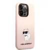 iPhone 14 Pro Max Karl Lagerfeld KLHCP14XSNCHBCP Liquid Silicone Choupette NFT tok rózsaszín - 1. kép