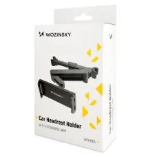 Wozinsky Fejtámlára rögzíthető autós telefon és tablet tartó fekete (WTHBK3)