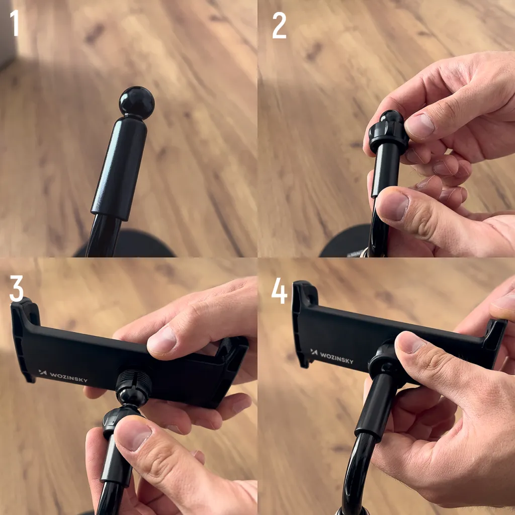 Wozinsky asztali teleszkópos telefon/tablet állvány fekete (WTHBK4) - 15