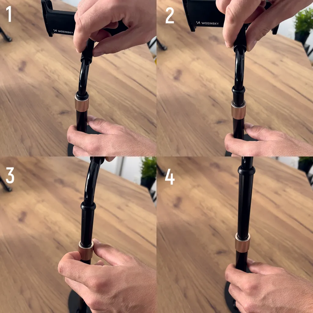 Wozinsky asztali teleszkópos telefon/tablet állvány fekete (WTHBK4) - 18