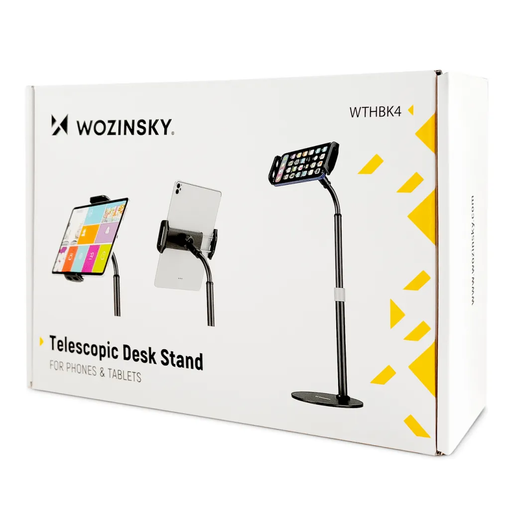 Wozinsky asztali teleszkópos telefon/tablet állvány fekete (WTHBK4) - 10