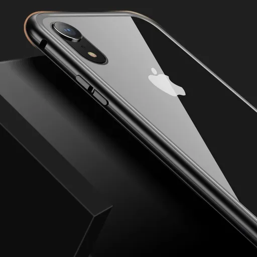 Baseus mágneses tok iPhone XR ezüst/áttetsző