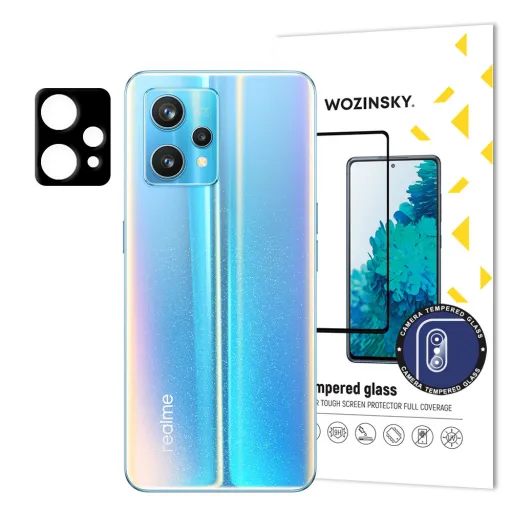 Realme 9 Pro Wozinsky Full Camera Glass 9H kameralencse védő üvegfólia fekete