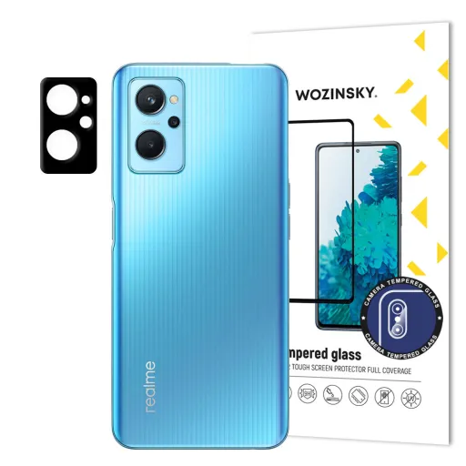 Realme 9i Wozinsky Full Camera Glass 9H kameralencse védő üvegfólia fekete