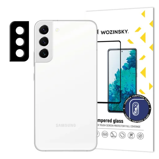 Samsung Galaxy S22 Wozinsky Full Camera Glass 9H kameralencse védő üvegfólia fekete