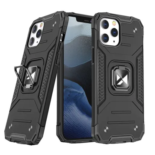 iPhone 14 Pro Ring Armor Wozinsky tok kihajtható támasszal fekete