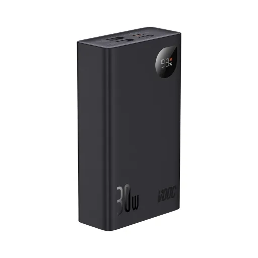  Baseus PowerBank 20000mAh Adaman2 Metal - 2xUSB + Type C - PD QC 3.0 30W Type C - Type C kábellel (PPAD050101) fekete 