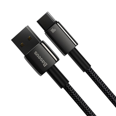 Baseus Tungsten Aranyozott USB A - USB Type-C kábel 100W 2m fekete (CAWJ000101)