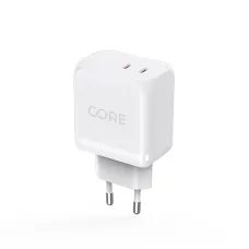 Forever Core Smart PD hálózati töltő adapter 2xUSB-C 45W