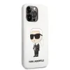 iPhone 13 Pro Karl Lagerfeld KLHCP13LSNIKBCH Liquid Silicone Ikonik NFT tok fehér - 1. kép