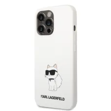 iPhone 13 Pro Karl Lagerfeld KLHCP13LSNCHBCH Liquid Silicone Choupette NFT tok fehér