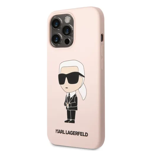 iPhone 13 Pro Karl Lagerfeld KLHCP13LSNIKBCP Liquid Silicone Ikonik NFT tok rózsaszín