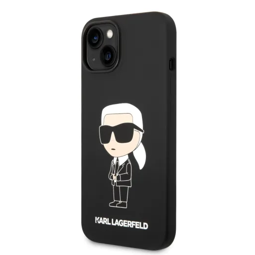 iPhone 14 Plus Karl Lagerfeld KLHCP14MSNIKBCK Liquid Silicone Ikonik NFT tok fekete