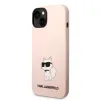 iPhone 14 Plus Karl Lagerfeld KLHCP14MSNCHBCP Liquid Silicone Choupette NFT tok rózsaszín - 4. kép