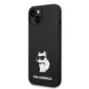 iPhone 14 Plus Karl Lagerfeld KLHCP14MSNCHBCK Liquid Silicone Choupette NFT tok fekete - 4. kép