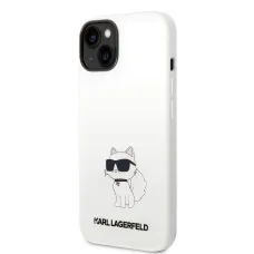 iPhone 14 Plus Karl Lagerfeld KLHCP14MSNCHBCH Liquid Silicone Choupette NFT tok fehér