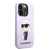 iPhone 14 Pro Karl Lagerfeld KLHCP14LSNIKBCU Liquid Silicone Choupette NFT tok lila - 0. kép