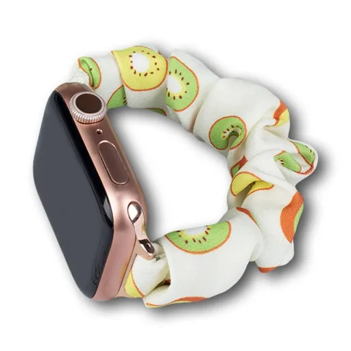 Apple Watch 2/3/4/5/6/7/8/9/SE (38/40/41mm) Fabric gumis óraszíj kivi