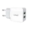 LDNIO A2202 hálózati töltő adapter 2x USB 12W fehér - 1. kép