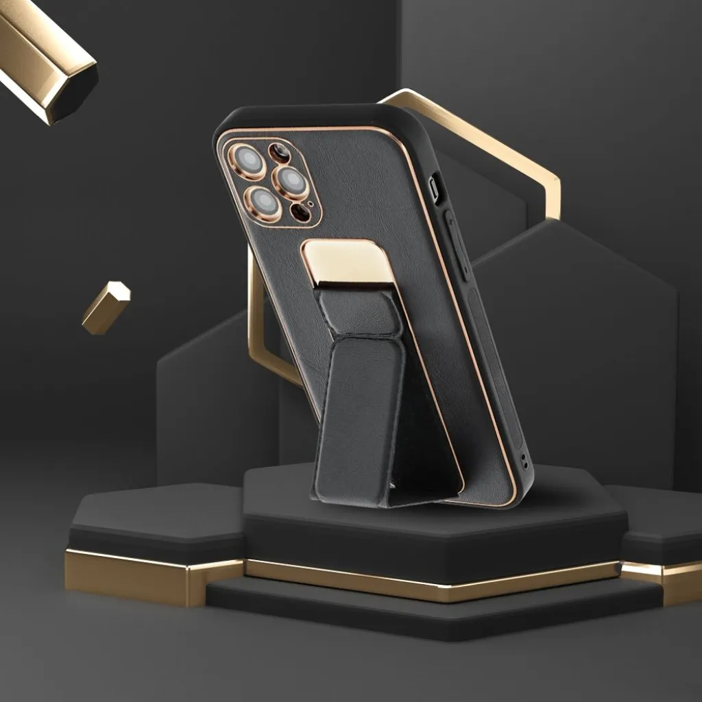 Samsung Galaxy A23 5G Forcell Leather Kickstand tok fekete - 10