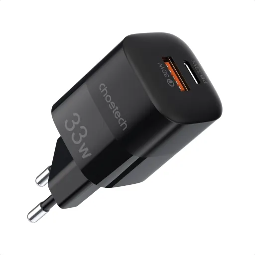 Choetech USB fali gyorstöltő USB Type C PD QC 33W fekete (PD5006)