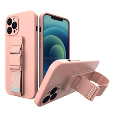 Samsung Galaxy A23 Rope TPU gél tok pánttal rózsaszín