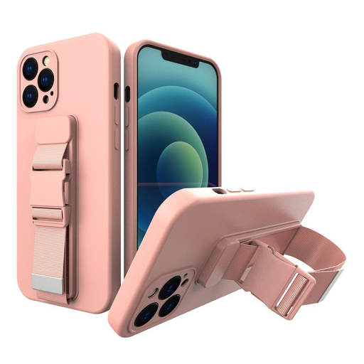 Samsung Galaxy A23 Rope TPU gél tok pánttal rózsaszín Samsung Galaxy A23 Rope TPU gél tok pánttal rózsaszín