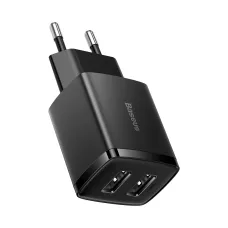 Baseus kompakt hálózati töltő adapter 2U 10,5W EU fekete