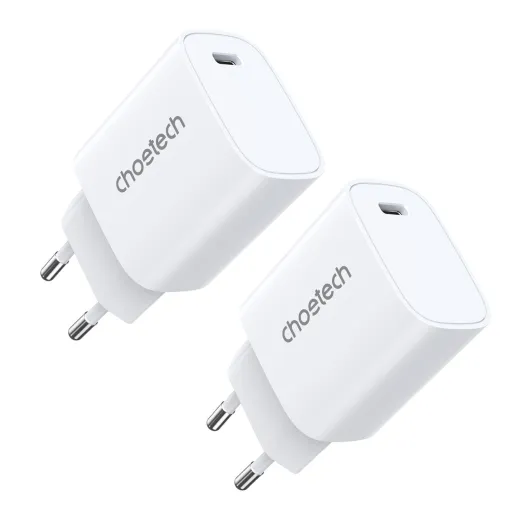 Choetech Q5004*2 PD20W töltő iphone12/13 sorozathoz fehér