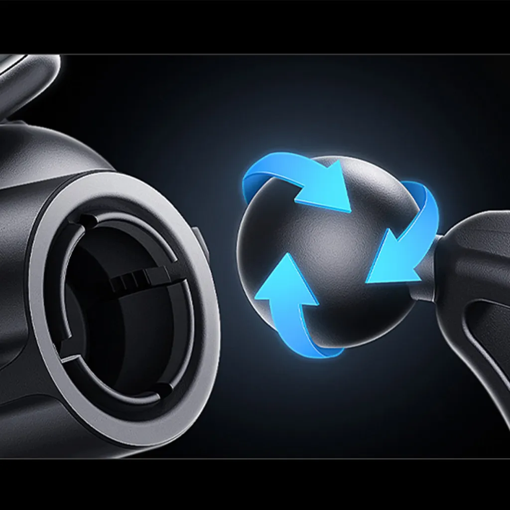 Baseus Steel Cannon Pro napelemes automata autós telefontartó műszerfalra fekete (SUGP010001) - 6