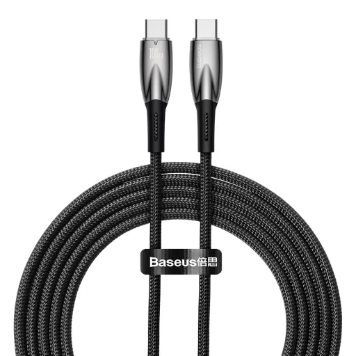 Baseus Glimmer kábel gyorstöltéssel USB-C 480Mb/s PD 100W 2m fekete