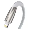 Baseus Glimmer kábel gyorstöltéssel USB-C - Lightning 480Mb/s PD 20W 1m fehér - 3. kép