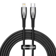 Baseus Glimmer kábel gyorstöltéssel USB-C - Lightning 480Mb/s PD 20W 2m fekete