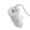 Baseus vezeték nélküli autós töltő MagSafe 15W-os szellőzőnyíláshoz való tartóval + USB Type-C 25W fehér (CW01) - 1. kép