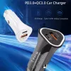 Autós szivargyújtós töltő USB-A + USB Type-C, QC3.0 PD 38W, fehér - 2. kép